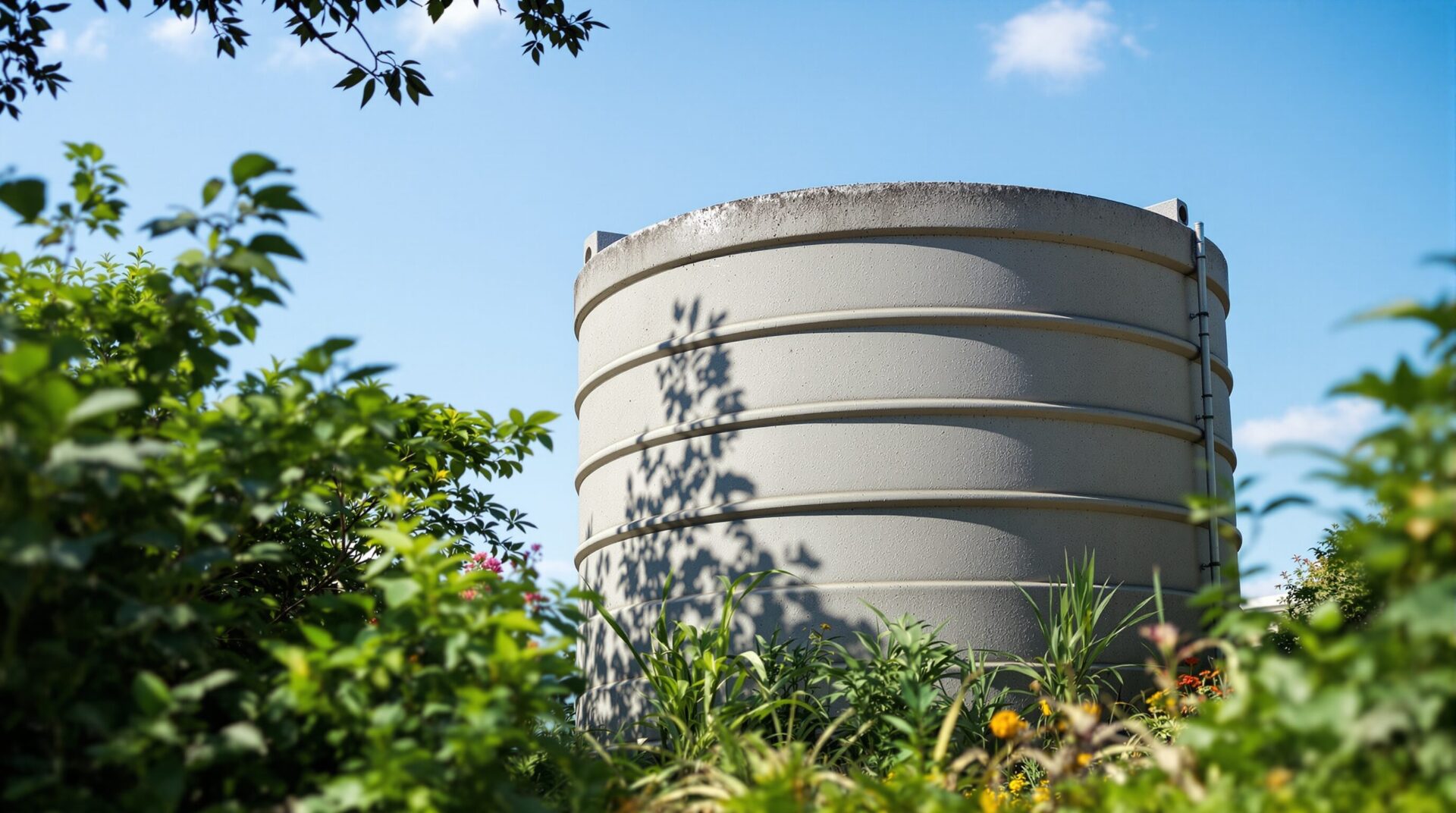 cuve récupération eau de pluie béton