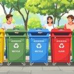 poubelle tri selectif couleur