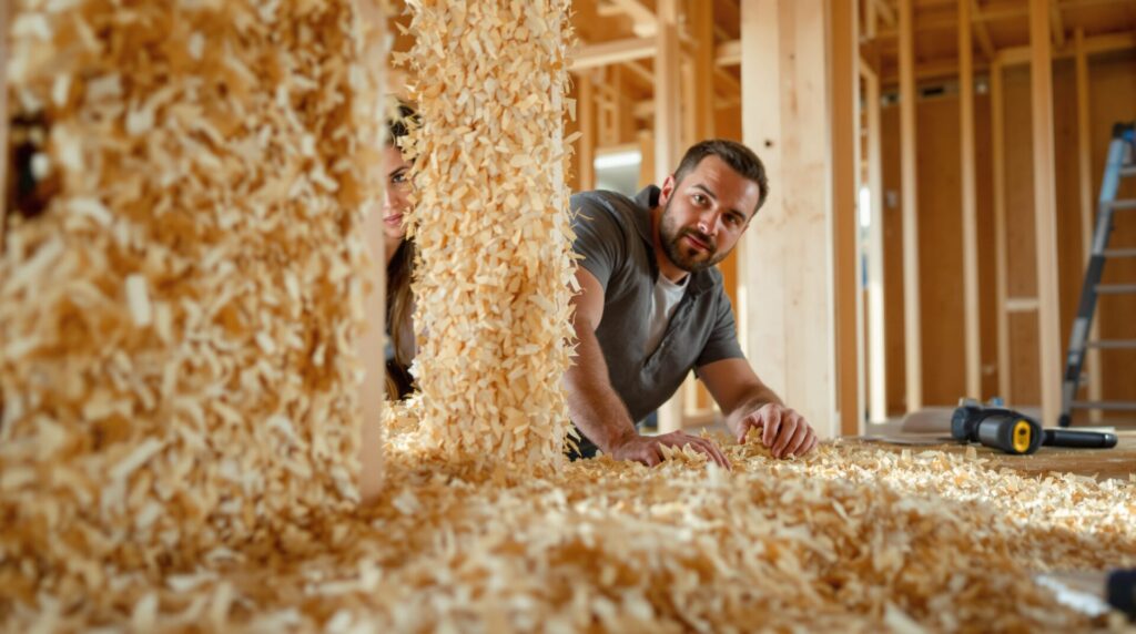 copeaux de bois isolation