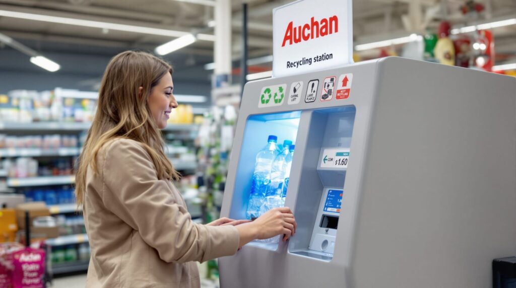 recyclage bouteille plastique tarif auchan