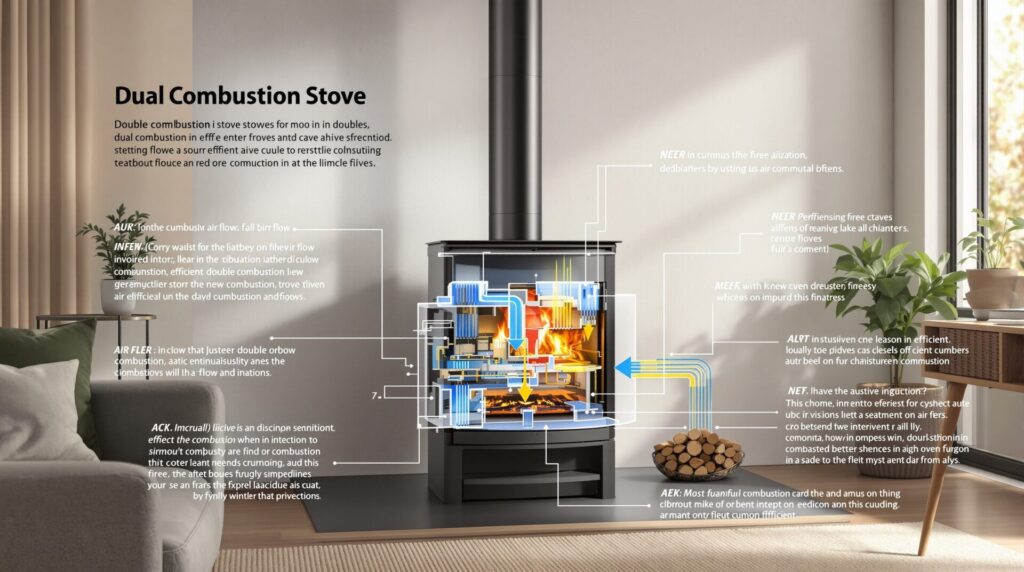 schema poele double combustion