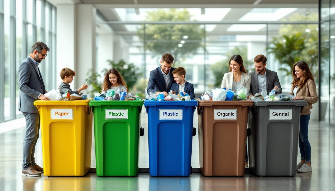 poubelle tri selectif couleur