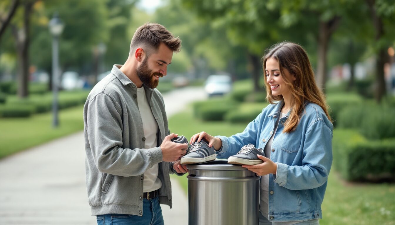 ou jeter des vieilles chaussures