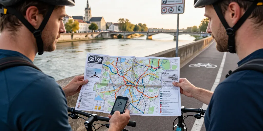 carte piste cyclable tours
