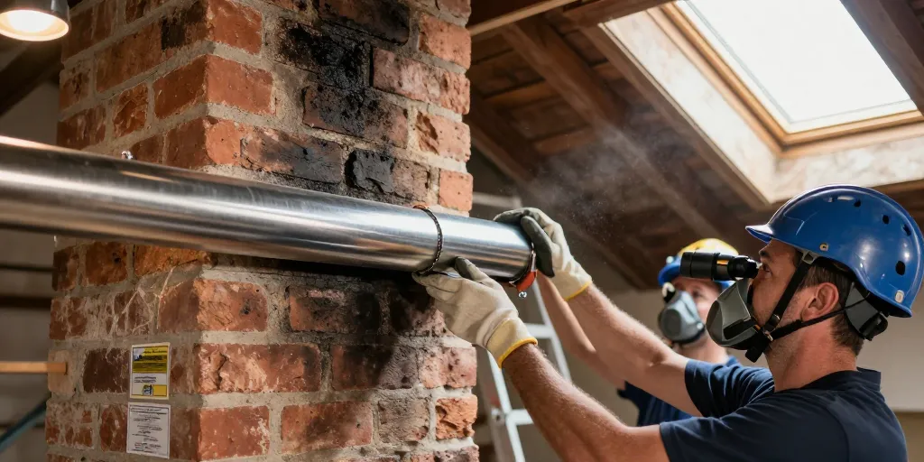 tuber un conduit de cheminee