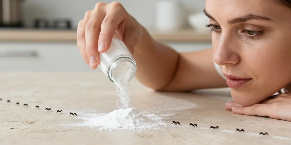 bicarbonate de soude et fourmis