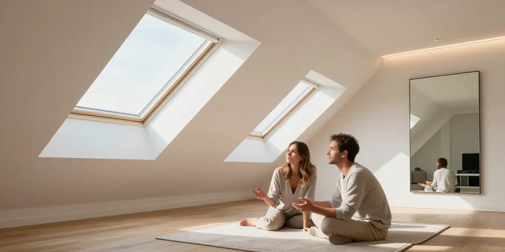 plafond en pente