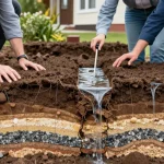 évacuation des eaux pluviales dans le sol